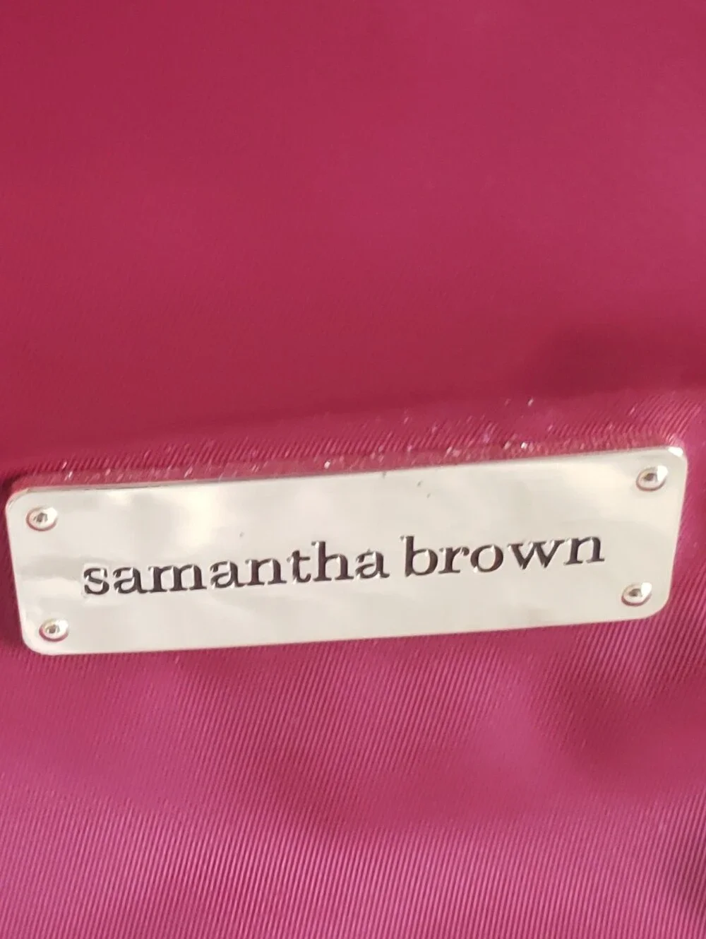 Samantha Brown Burgundy Overnight CarryAll Weekender Laptop Travel Bag Excellent - Picture 15 of 16